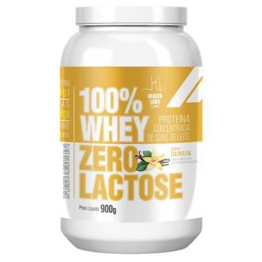 Imagem de Whey Protein 100% Health Labs Zero Lactose Sabor Baunilha 900g
