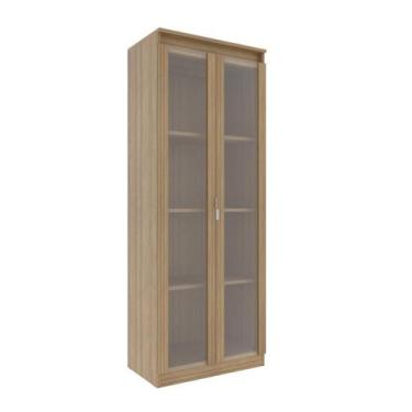 Imagem de Armário Multiuso 60x160cm com 2 Portas de Vidro e 3 Prateleiras AM3111