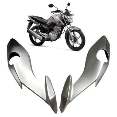 Imagem de Carenagem Bananinha Lateral Farol Honda Cg Fan Start 160 Prata Force 2