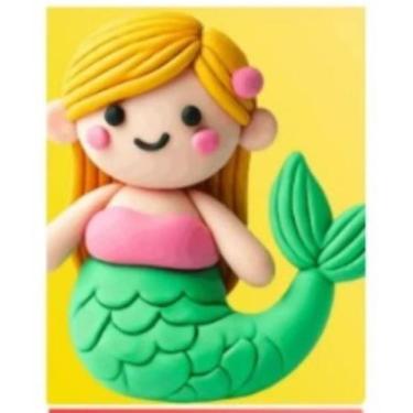 Imagem de Brinquedo Massinha E.V.A Colorida de Personagens com Manual - MAKE +, 
