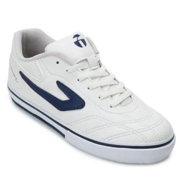 Imagem de Tênis Futsal Topper Dominator III, Branco, Marinho, 38