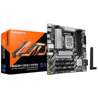 Imagem de Placa Mãe Gigabyte B860M DS3H WIFI6E, Intel, Micro ATX, DDR5, Wi-Fi 6E