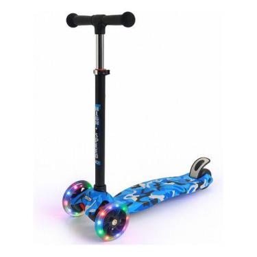 Imagem de Patinete Scooter Infantil Light Speed Azul Com Luz Até 40 K Azul Patin