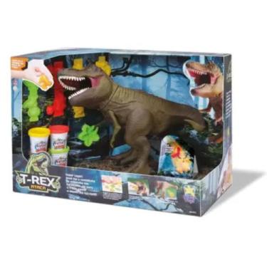 Imagem de Dinossauro T-Rex Ataca Faz Caquina Com Masssinhas De Modelar - 7898639