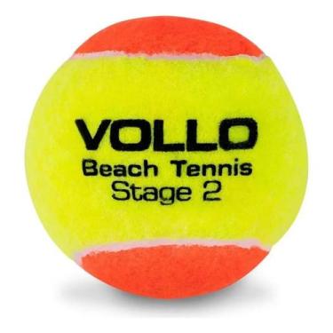 Imagem de Bola de Tênis de Praia Beach Tennis Resistente Vollo, Amarelo, Laranja