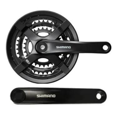 Imagem de Pedivela Shimano Tourney FC-TY301 48-38-28d 175mm com Protetor de Coro