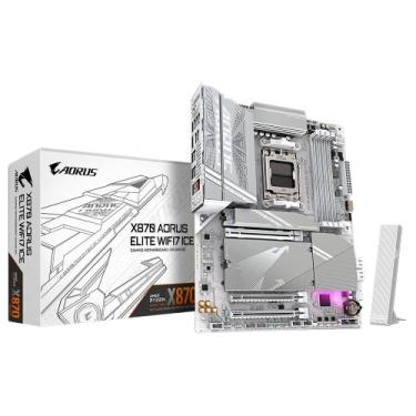 Imagem de Placa-Mãe Gigabyte X870 AORUS ELITE WF7 ICE, AM5, ATX, DDR5, PCIe 5.0,