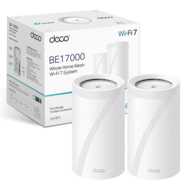 Imagem de Roteador TPLink Deco BE75 Whole Home Mesh BE17000 Tri Band 2.4Ghz 5Ghz