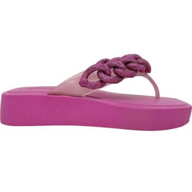 Imagem de Tamanco Feminino FlatForm Casual Dia a Dia com Corrente Petite Jolie P