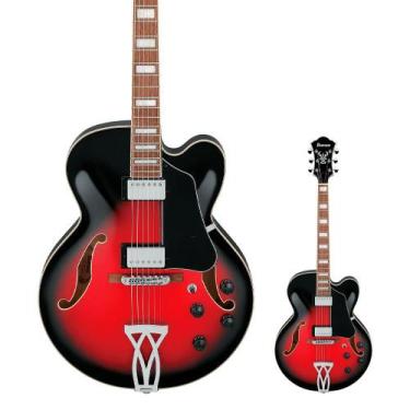 Imagem de Guitarra Semi Acústica Ibanez AF75 Transparent Red Burst
