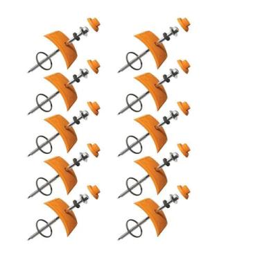 Imagem de Kit 10 Unidades Vedação e Fixação Plan Permatti Laranja/Cerâmica