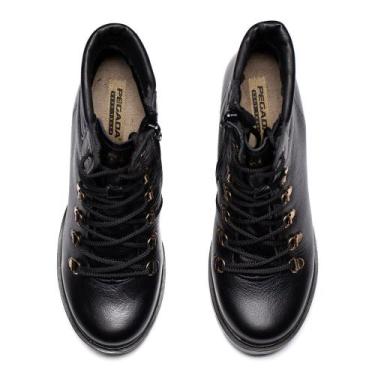 Imagem de Coturno Feminino Pegada Burnished Couro Soft Touch Preto, Preto, 35