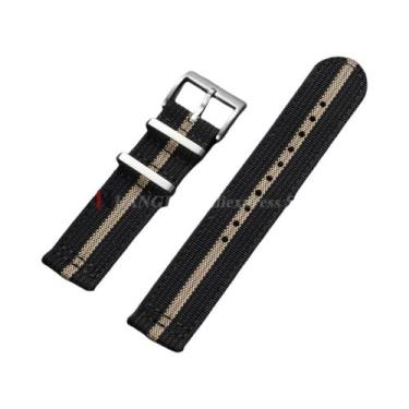 Imagem de Pulseira De Relógio De Nylon Canelada De 20mm 22mm Com Liberação Rápid