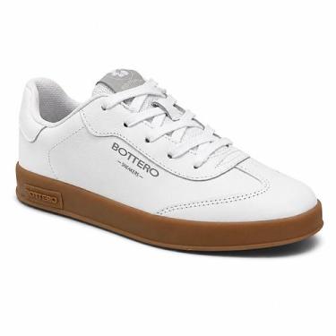 Imagem de Tênis Bottero Casual Feminino em Couro 364905 Branco, Branco, 39