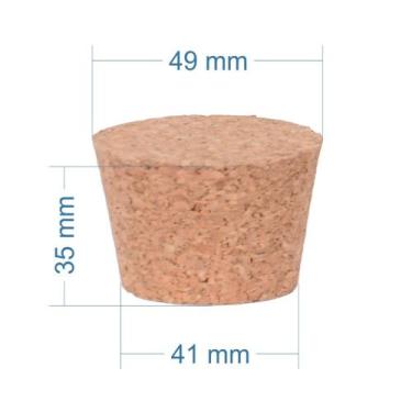 Imagem de Rolha de Cortiça 35 x 49 x 41 Pacote 10 Unidades - Corticeira