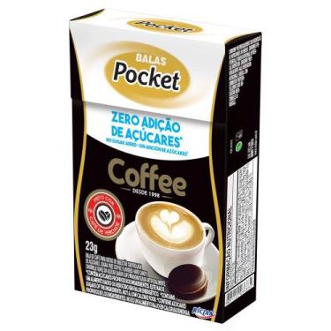 Imagem de Balas Pocket Zero Adição de Açúcar Coffe 23g - Riclan