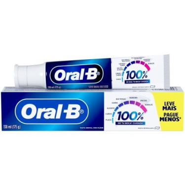 Imagem de Creme Dental Oral-B 100% de Sua Boca Cuidada Leve Mais Por Menos 175g 