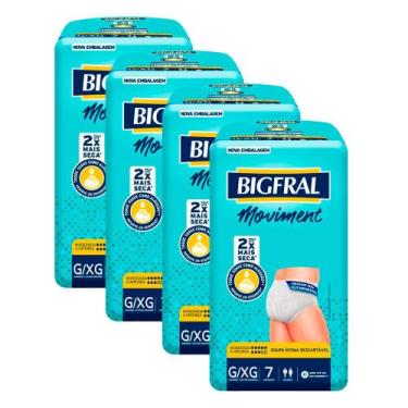 Imagem de Kit 4 Roupa Íntima Bigfral Moviment G/XG 7 Unidades