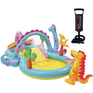 Imagem de Piscina Inflável Infantil 290 Litros Mundo Dos Dinossauros Intex Com B