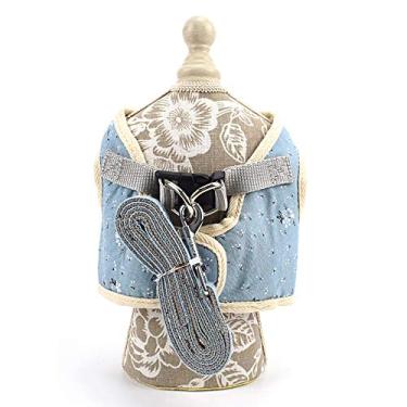 Imagem de Yajun Coleira para cães e gatos, colete respirável para animais de estimação, confortável, pequeno, médio, alça de peito, corda de tração segura, suprimentos para animais de estimação, D, P