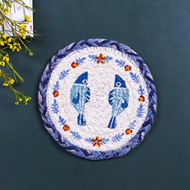 Imagem de GUIPAIHAI Tapete de panela estilo country para jantar pratos resistentes ao calor e decoração de mesa para casa (cor: estilo D)