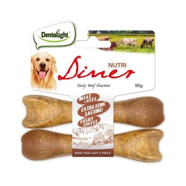 Imagem de Mordedor Natural Para Cães Dentalight Nutri Diner Carne 90G