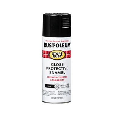Imagem de Rust-Oleum 269292 para tinta spray de ferrugem, 355 ml, azul claro, Pacote com 1, 1 Pack, Gloss Black