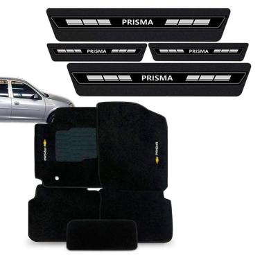 Imagem de Tapete Carpete Bordado + Soleira GM Prisma 2006 a 2012