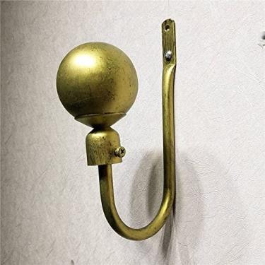 Imagem de BLYWO Gancho de metal montado na parede para casaco de chapéu suporte suspenso casa cozinha banheiro ferro cabide decorativo (cor: a)