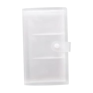 Imagem de Kiboule Porta-cartões de visita transparente Cartão de nome de plástico Identificador de livro de cartão de crédito Protetor Protetor Páginas 120 Slots para escritório comercial