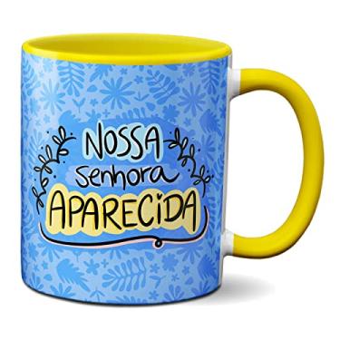 Imagem de Caneca Nossa Senhora Aparecida Manto Protetor Padroeira (Amarela)