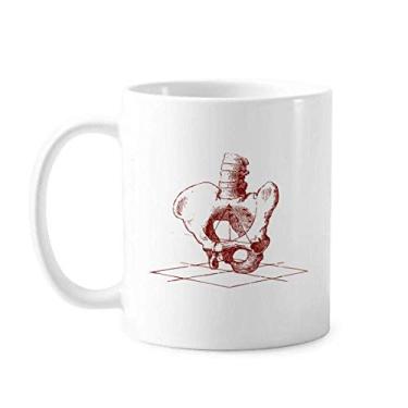 Imagem de Esqueleto humano Caneca de coluna de quadril cerâmica xícara de porcelana café louça