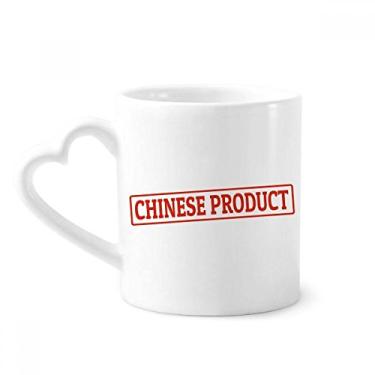 Imagem de Caneca vermelha com padrão vermelho e selo do produto chinês caneca de café cerâmica copo de coração de vidro