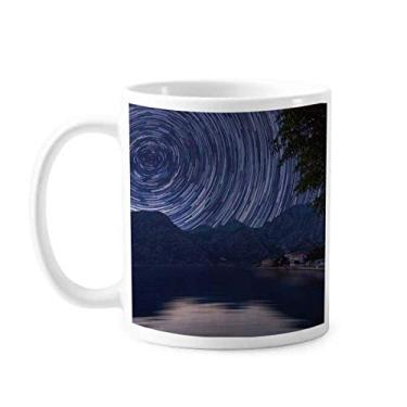Imagem de Light-year Stars Caneca de cerâmica céu noturno escuro cerâmica xícara de café porcelana louça