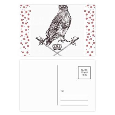 Imagem de Águia espada coroa animal estilo barroco Natal flor celebração cartão postal bênção postal
