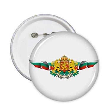 Imagem de Emblema nacional da bandeira da Bulgária alfinetes emblema botão decoração acessório 5 peças