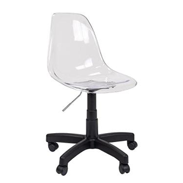 Imagem de CADEIRA EAMES OFFICE PRETO CX 1 - PC TRANSPARENTE