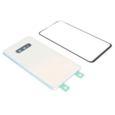 Imagem de Kit de Substituição da Tampa de Vidro Frontal e Traseira Externa do Telefone para Samsung Galaxy S10E (Branco)