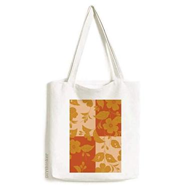 Imagem de Bolsa de compras casual de lona com flor amarela japonesa Art Deco para presente