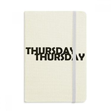 Imagem de Caderno de personagens elegantes de quinta-feira em tecido com capa dura e diário clássico