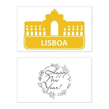 Imagem de Lisboa Portugal – Cartão comemorativo de ano novo festival de ano novo