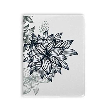 Imagem de Caderno de plantas de flores coloridas com estampa de grão de arte, capa macia para diário