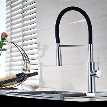 Imagem de Torneira Gourmet para Cozinha com giro de 360 graus e Spray Móvel - LMS-6401 - Acabamento Preto