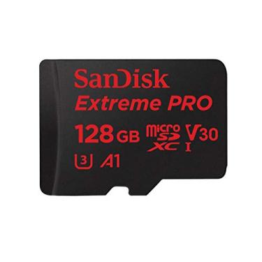 Imagem de SanDisk Adaptador SD Extreme PRO microSDXC para cartão de memória Plus até 100 MB/s, Classe 10, U3, V30, A1-128 GB (D132) (SDSQXCG-128G-GN6MA)