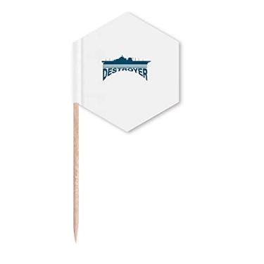 Imagem de Destroyers Strike Enemy Militarly Toothpick Flags Cupcake Picks Party Celebration