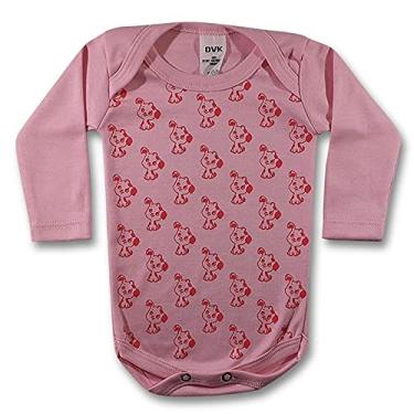 Imagem de Body Bebe Manga Longa Estampado Cachorrinho Rosa - P