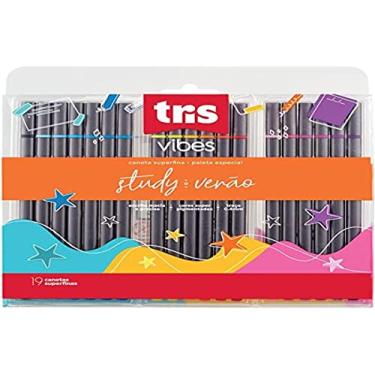 Imagem de Caneta super fina Tris Vibes Summer 18 cores, cor: multicolorido