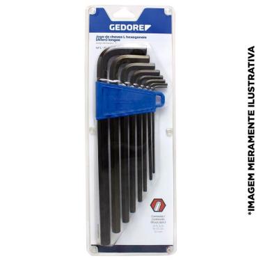 Imagem de Jogo de Chave Allen Hexagonais Longas Tipo L 1,5 MM à 10 MM - Gedore 012303