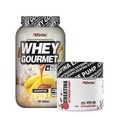 Imagem de Whey Protein Gourmet Pote 907g + Creatina Extreme Pump Elite Series 150g - FN Forbis Nutrition (Banoffee)