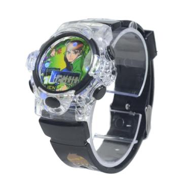 Imagem de Relógio Infantil Menino Ben 10 Criança Com Luz E Som Oferta (PRETO)